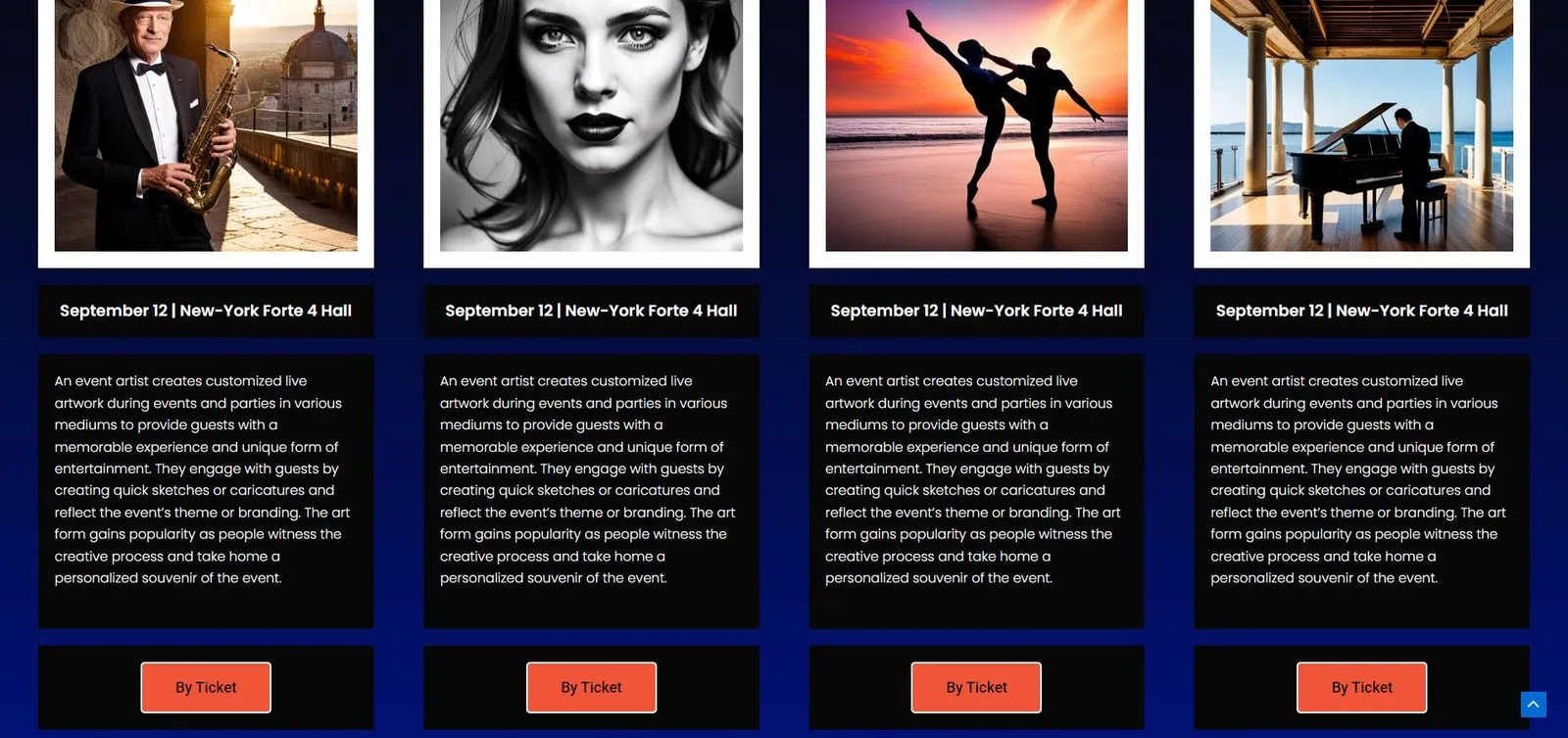 How to create a website for ticket sales, concerts, cinemas, theaters, ticket services, exhibitions, museums, tours, excursions, goods, boat-tours and parks